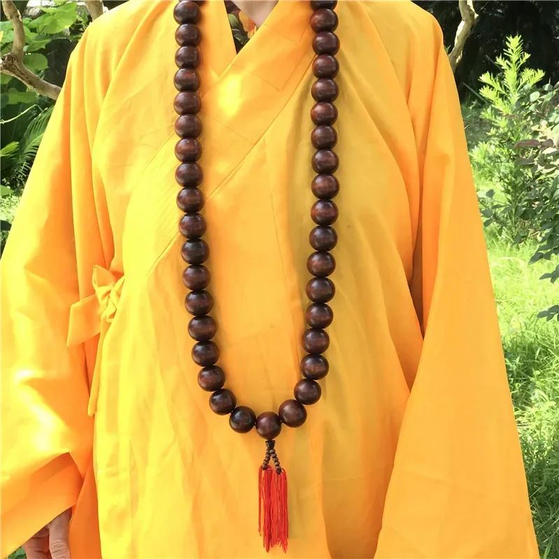 Big Prayer Beads Necklace To Match Shaolin Kung Fu Uniform Monk Meditation Suit Tai Chi Martial Arts Clothes