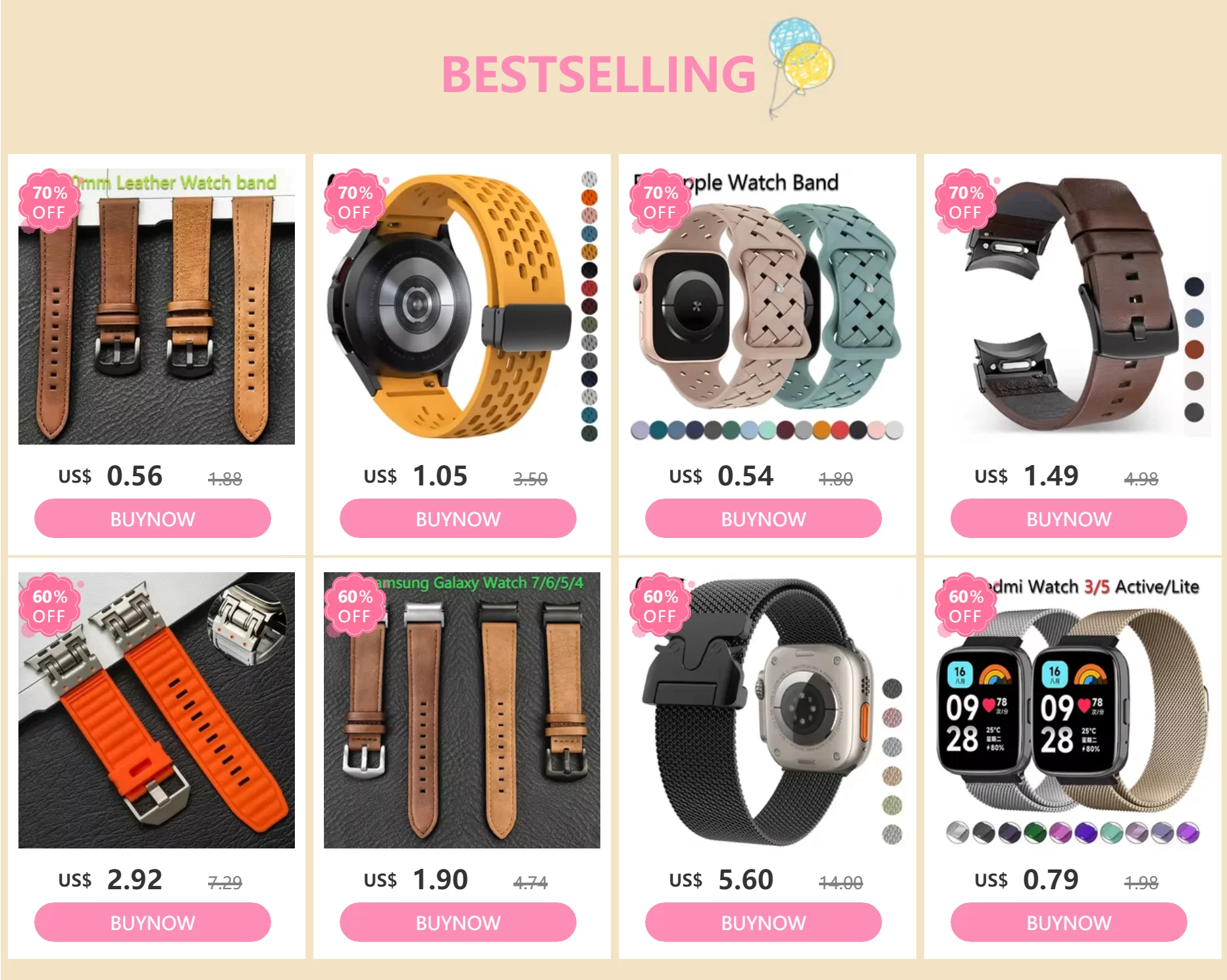 No Gap Lederarmband für Samsung Galaxy Watch 7 6 5 4 40 mm 44 mm 6Classic 43 mm 47 mm Armband für Galaxy Watch 5Pro 45 mm – Detail 1