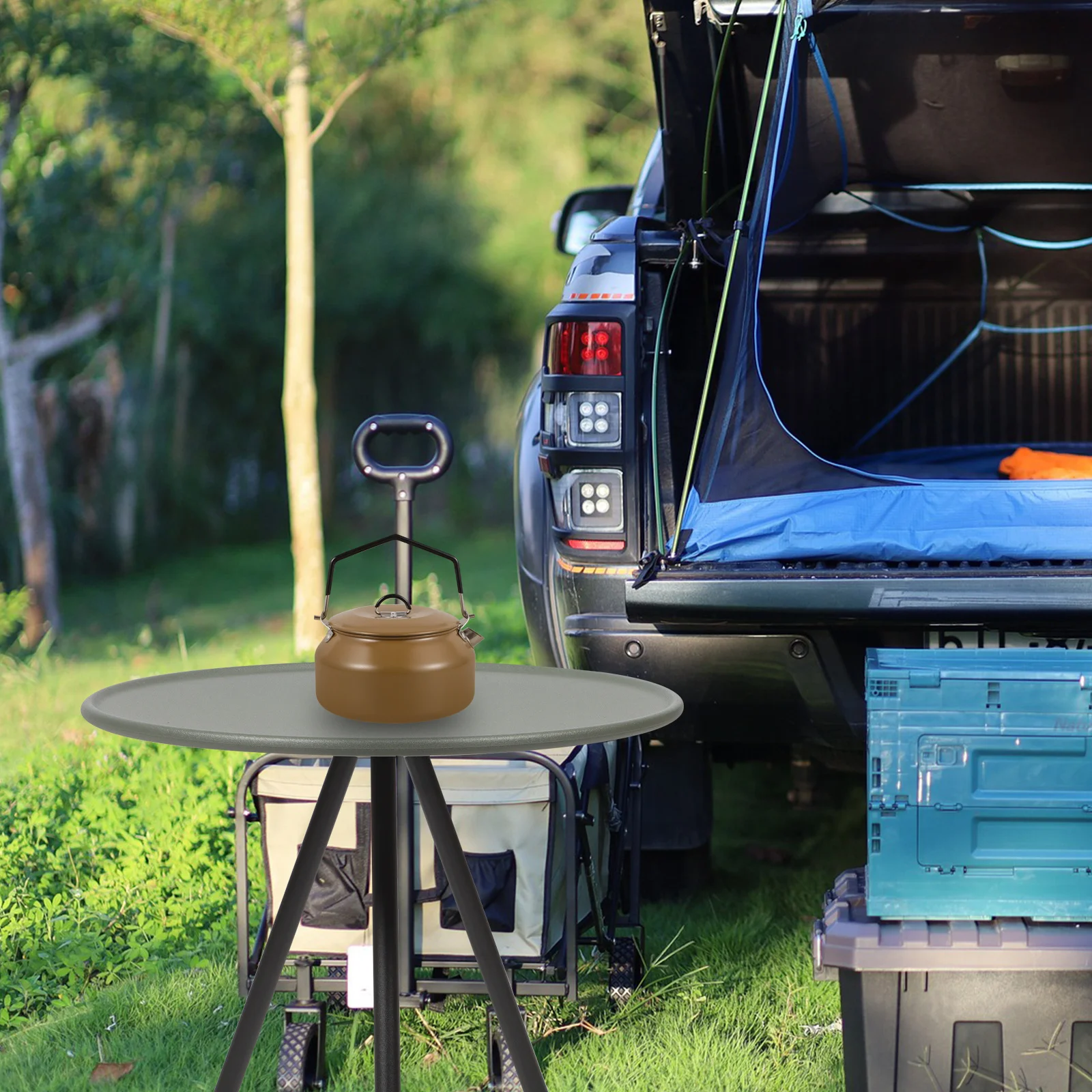 

Outdoor Camping Stainless Steel Kettle Portable Water Pot Lightweight Stovetop Kettle for Travel Picnic Coffee Tea