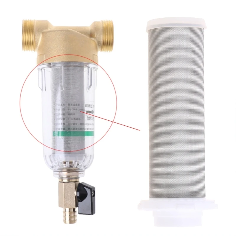 Stainless Steel Wire Mesh Filter Cartridge Micron Water Purifier Pre-filter Can Fill Polyphosphate For Scale Drop Shipping