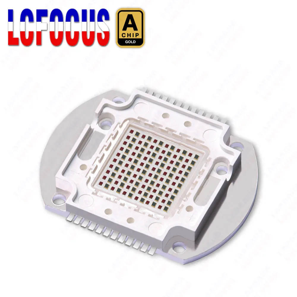 

100W 120W Light Therapy LED Chip Beads COB Deep Red 660nm + Infrared 850nm Bicolor Lamp Bulbs For Skin and Pain Relief Hospital