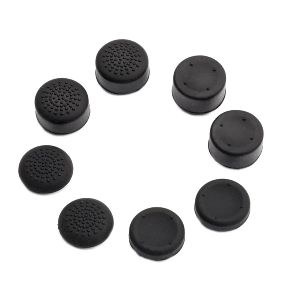 

8Pcs Gamepad Thumb Covers Silicone Anti-Skid Soft Rubber Thumbstick Grips Joystick Caps Enhanced Height Game Accessories Black