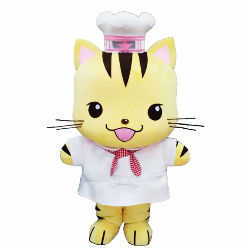 

New Cartoon Cat Mascot Costume Chef Plush Promotional Cartoon Costume Doll Costume