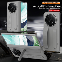 For OPPO Find N5 Silicone Rotation 180° Folding Wristband*Stand*Hinge 3-in-1 Full Lens Protection Drop Resistant Phone Case