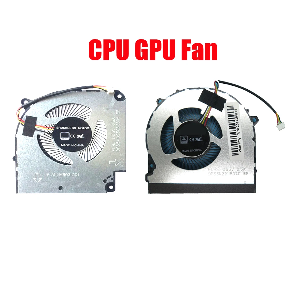 Laptop Cooling Fan For Sager NP6856 NP6858CQ NH58RCQ DC5V 0.5A 4PIN New