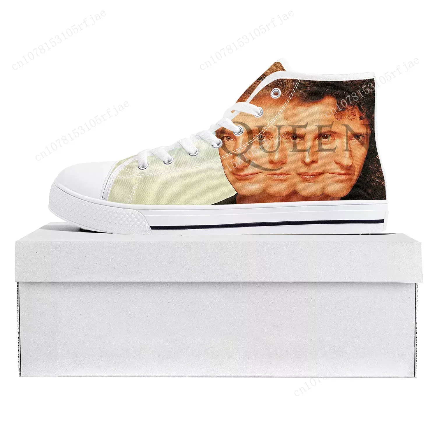 Queen Rock Band-Zapatillas de deporte de alta calidad para hombre y mujer, zapatos informales de lona, personalizados, color blanco