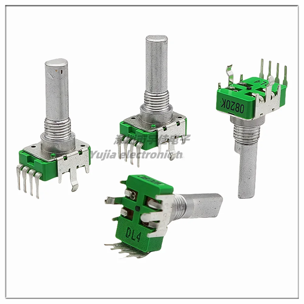 

Новый оригинальный 100% RV112 вертикальный потенциометр с эффектом объема 0B20K, 4-контактный, 360 градусов, длина ручки 20 мм (с переключателем)