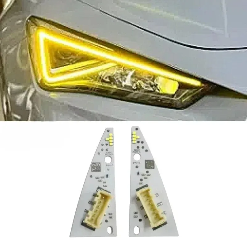 

DRL LED Board For SEAT Leon 2021-2024 Formentor Cupra LED Headlight 5FJ941475 Daytime Running Light Module Chip Yellow Angel Eye