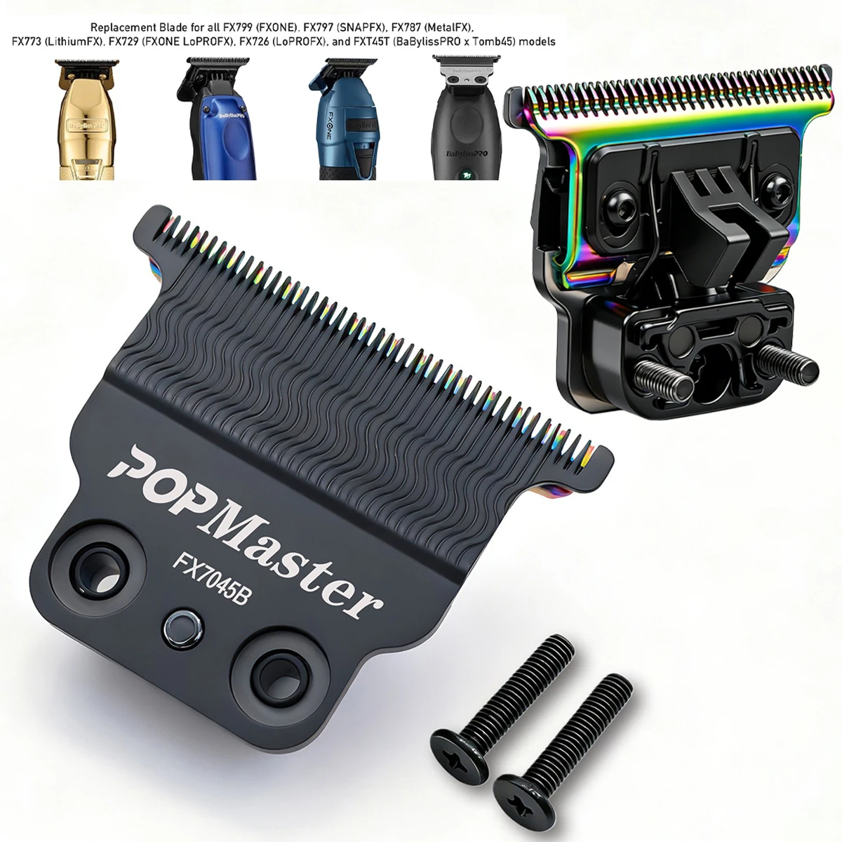 

Сменное лезвие POPMaster с глубокими зубьями и Т-образным профилем, изготовленное методом литья под давлением, для триммеров, совместимое со всеми моделями FX799 (FXONE) и FX797 (SNAPFX)