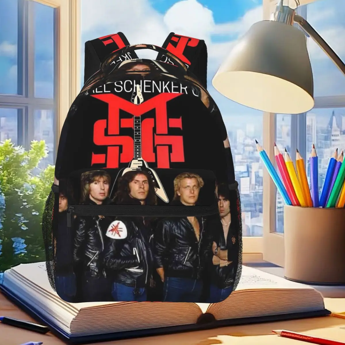 Michael Schenker Group Msg Rock Heavy Hard Metal Armed And Ready Bottom Ufo Backpack Student  BookBag School Bag  Shoulder Bags