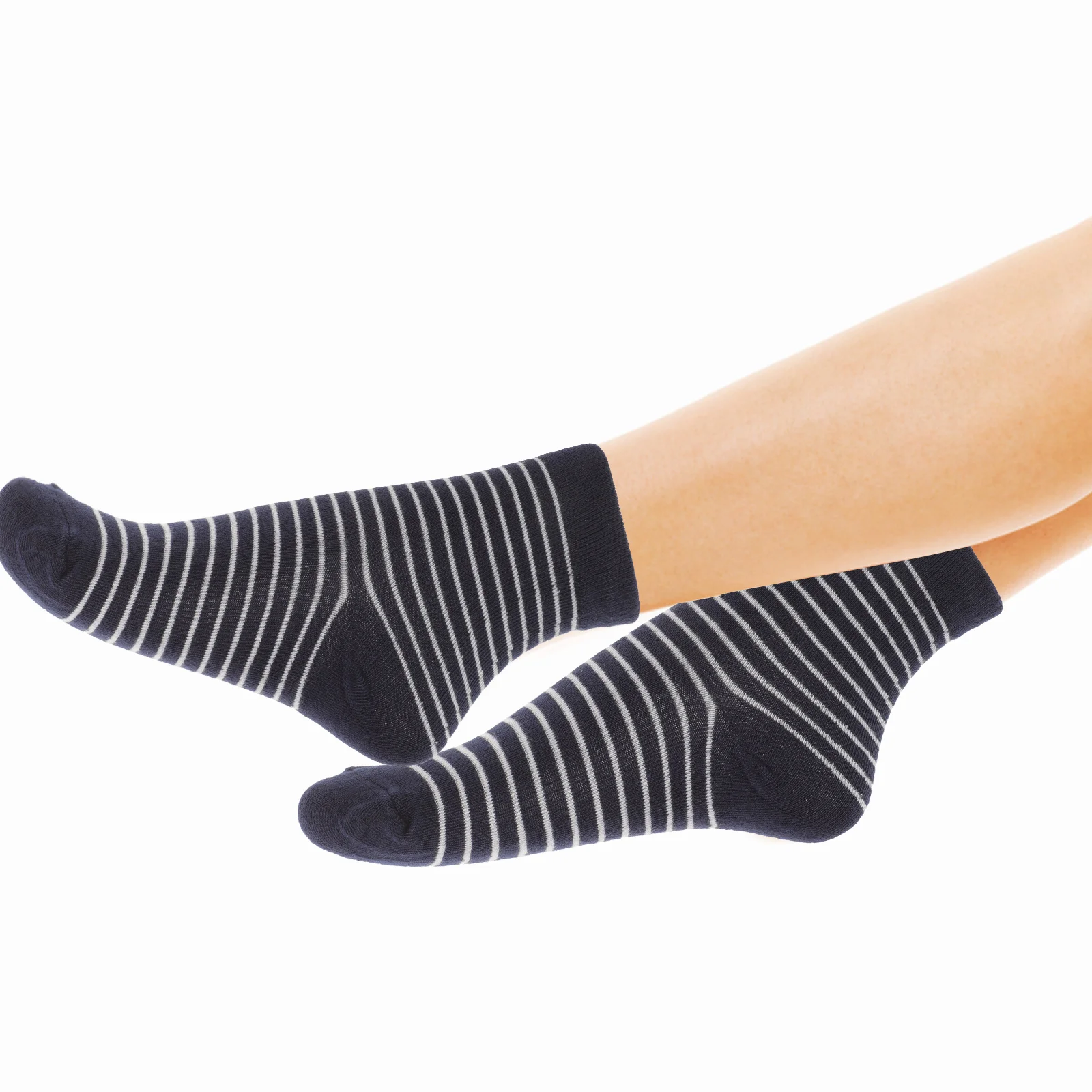 

4Pairs Calf Socks Korean Stripe Design Comfortable Running Socks Unisex Elastic Sports Legwear for Daily Wear Hiking Riding