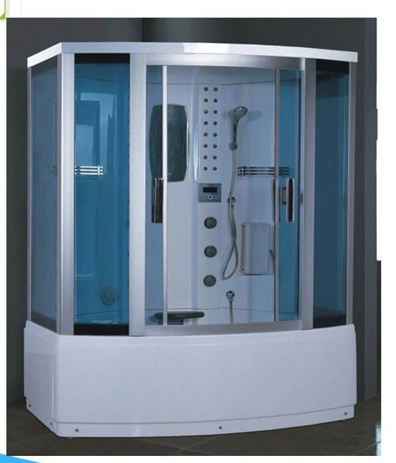 

rectangular black steam room, non-standard intelligent integral shower, foreign trade sauna steam