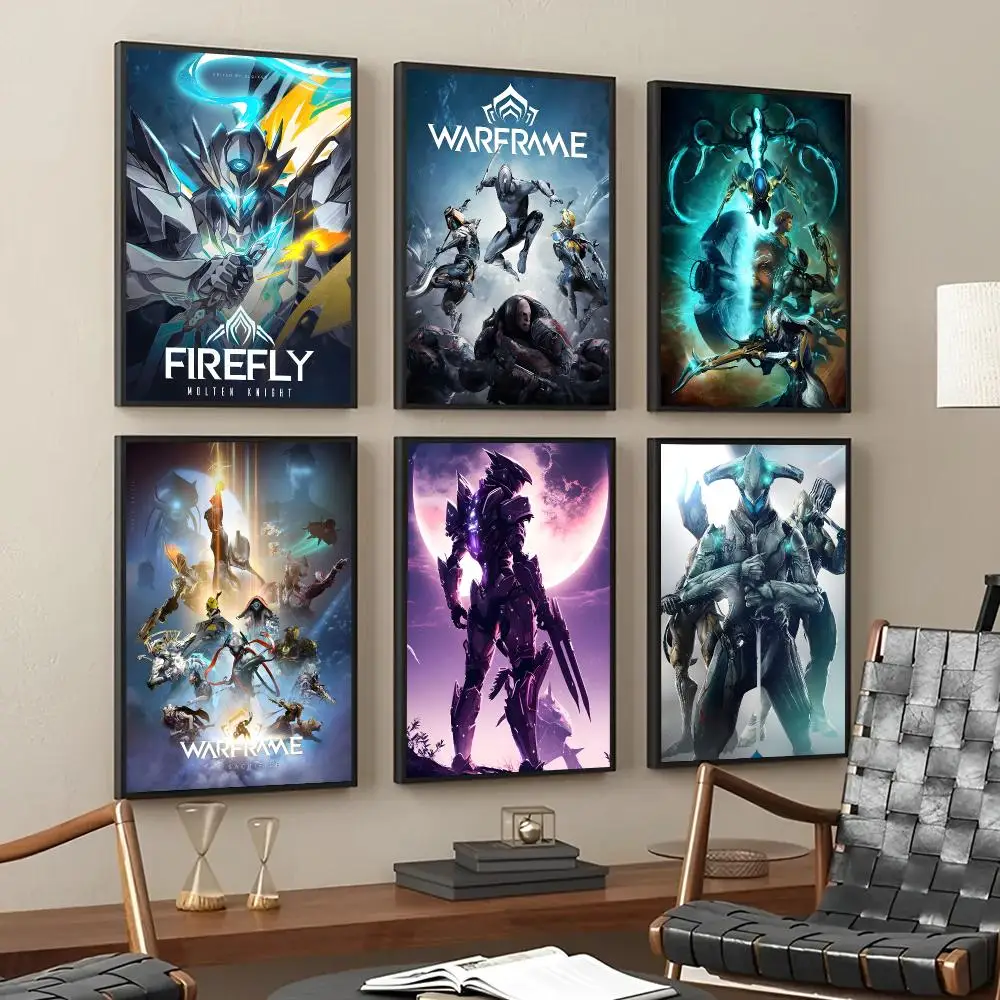 ARPG Hot-Game Warframe-W Poster Decorative Wall Art Stickers Mural For Home Living Room Hallway Decor Gift