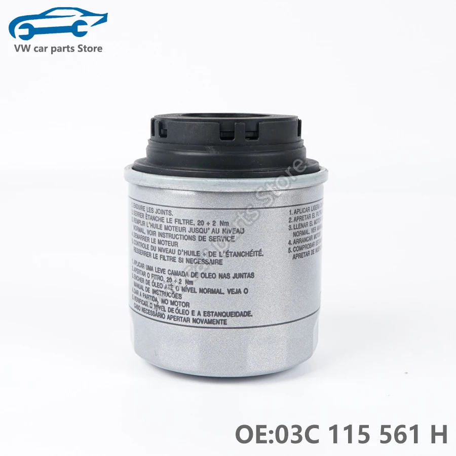 03C115561H NEW Oil Filter For EA111 1.4T Audi A1 A3 VW Tiguan Jetta Sciricco Beetle Polo EOS Golf MK6 Fabia Yeti 03C 115 561 H