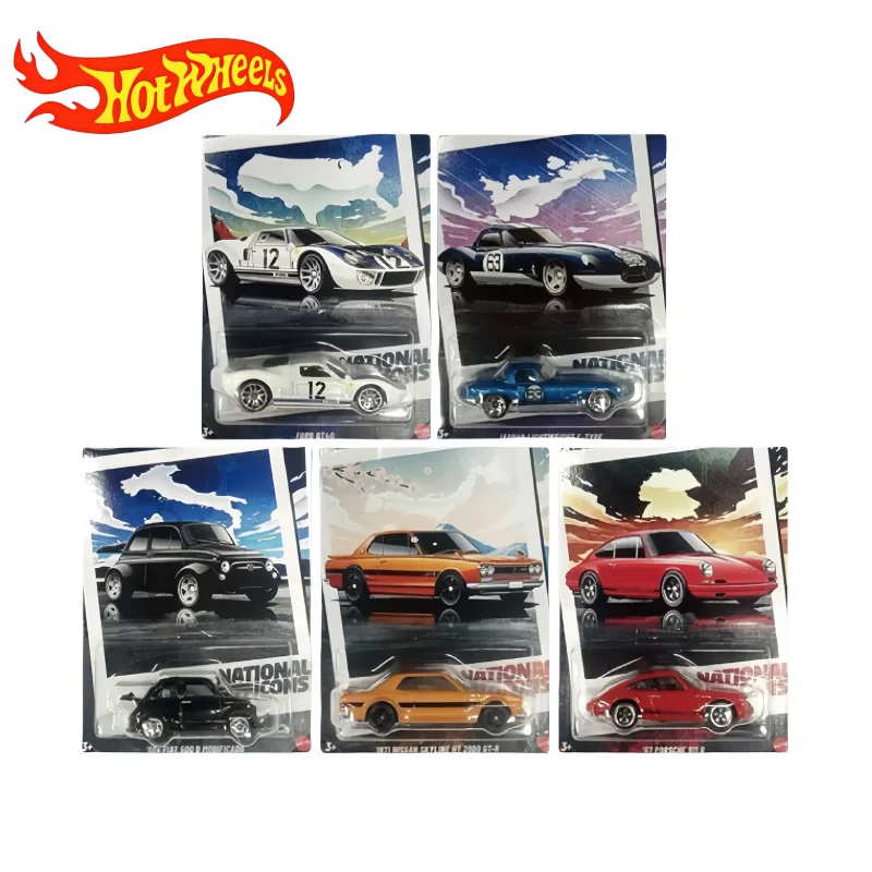 

Genuine Hotwheels Retro Alloy Car Model National Symbol Simulation Toy Collectible Boygift Alloy Play Vehicle Non-Retained Model