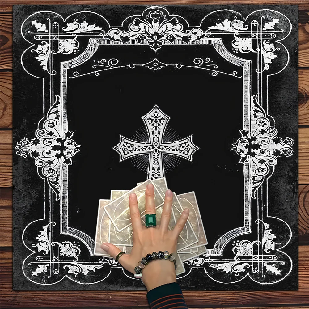 

Mystery Men Tarot Card Table Cloth Art Design Tablecloth Altar Cloth Tablecloth for Tarot Mat Divination Witchy Home