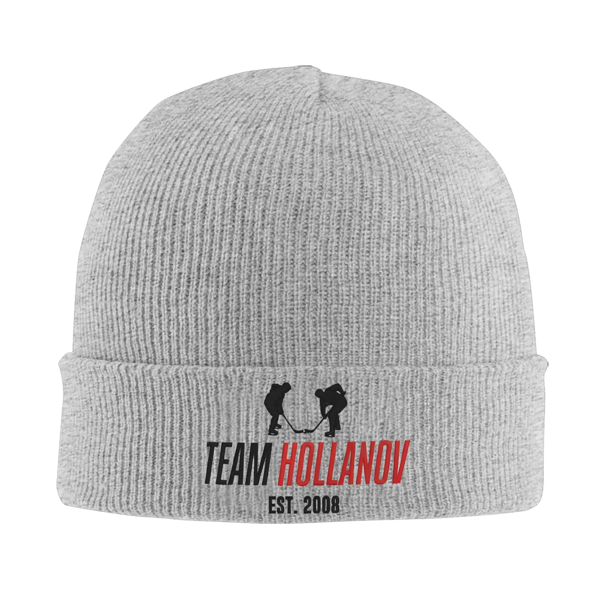 فريق Hollanov 2008 الهوكي الرومانسية محبوك قبعة بيني الخريف الشتاء القبعات الدافئة للجنسين جديد ساخنة منافس قبعات الرجال النساء الهدايا ، #1