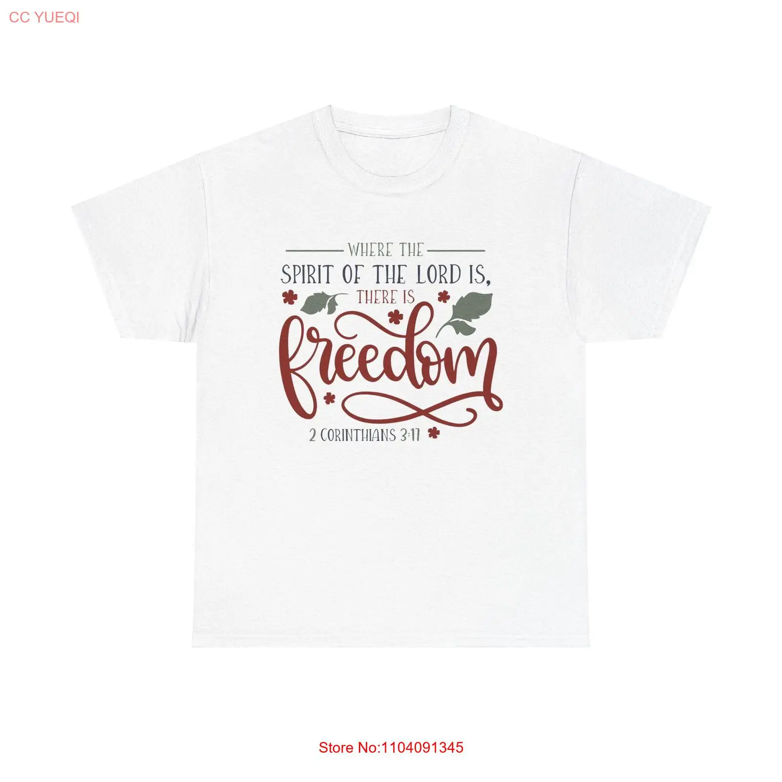 Spirit of the Lord is Freedom T-Shirt - Christian faith 2 Corinthians 3:17 Bible