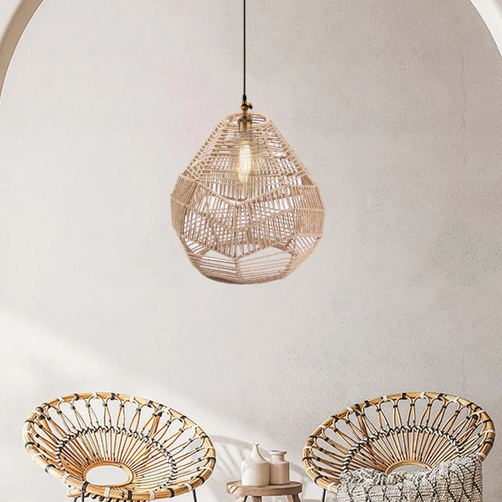 Boho Pendant Lamp Shade Hanging Light Fixture for Dining Room Kitchen Island