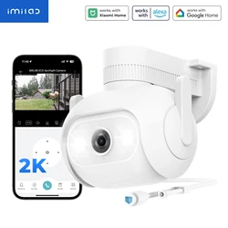 IMILAB EC5 Holofote Câmera 3MP 2K Vigilância de segurança externa Cor Visão noturna Rastreamento humano 360 °   Dissuasão automática PTZ