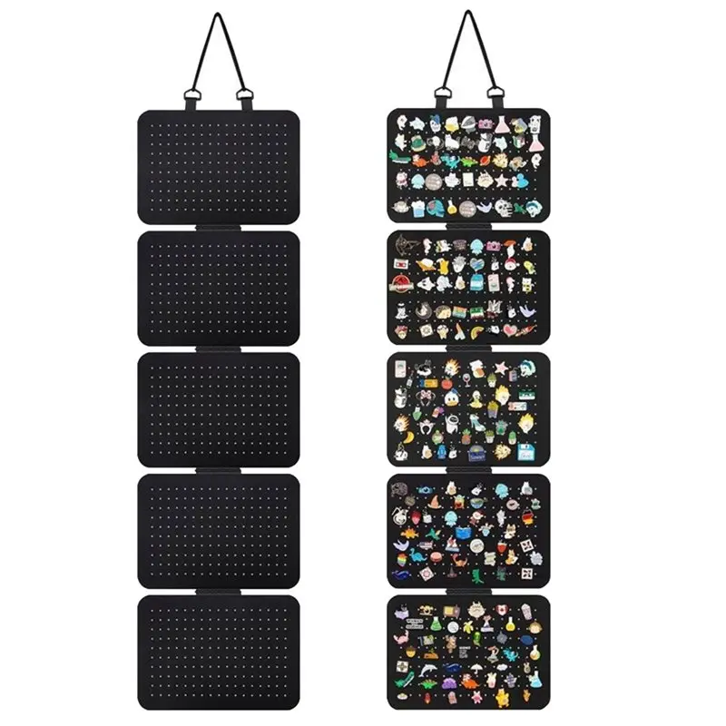 Hanging Enamel Lapel Pin Display Panels 5 Loose-Leaf Board Pieces Holds At Least 120 Pins