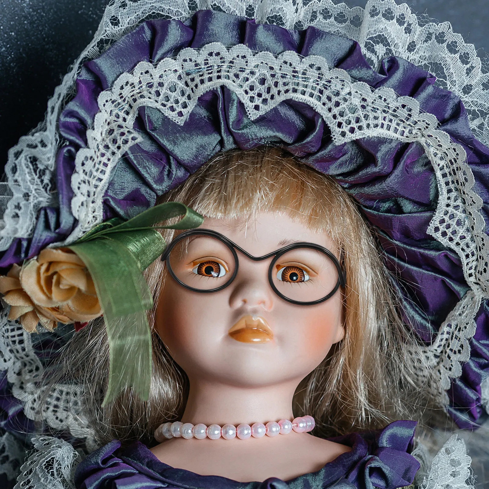 

20Pcs Adorable Mini Glasses for Neat and Generous Design for Decor and Playtime Mini Metal Wire Eyeglasses
