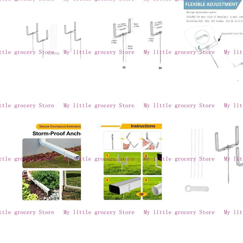 D5BD 2Pcs Rainwater Downspout Bracket Gutter Support Brackets RustProof Stabilizer