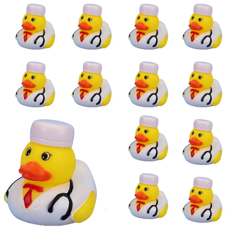 Canards en caoutchouc professionnels de 2 pouces, 24/48 pièces, jouet de bain en caoutchouc Cool pour cadeaux de fête d'anniversaire, jouets de piscine BeacH