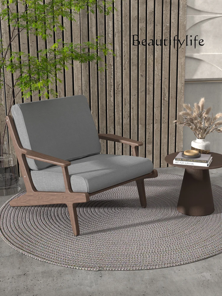 

Solid Wood Sofa Chair Modern Nordic Single Sofa