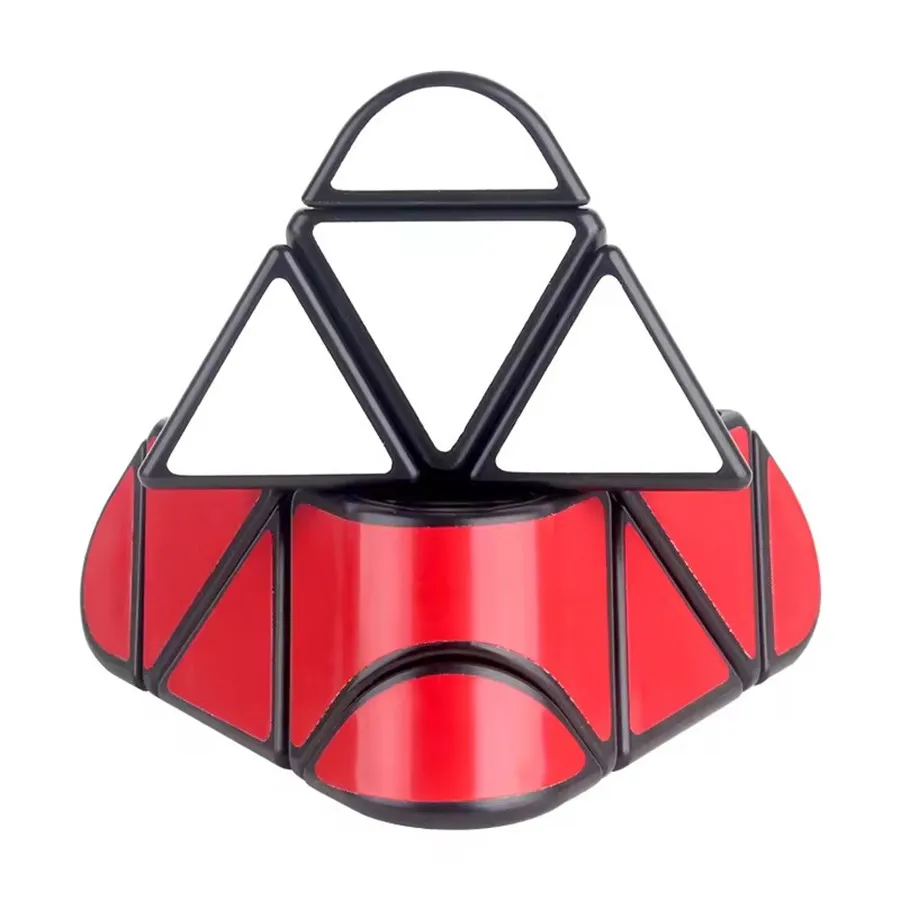 مكعب سحري هرمي مدور من YuXin للأطفال ، ملصق أسود ، ألعاب تعليمية ، أطفال ، كيلين ، 3x3x3