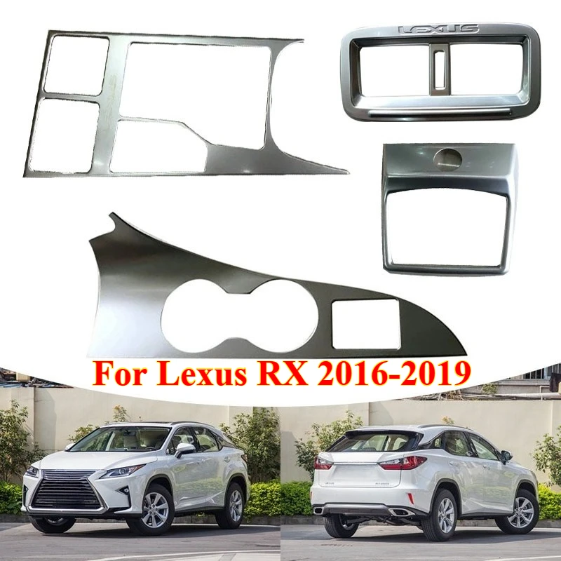 

ABS Car Interior Gear Shift Panel Cover Front Cup Holder Trim Sticker Fit For Lexus RX 2016-2019,Car Interior Accessories