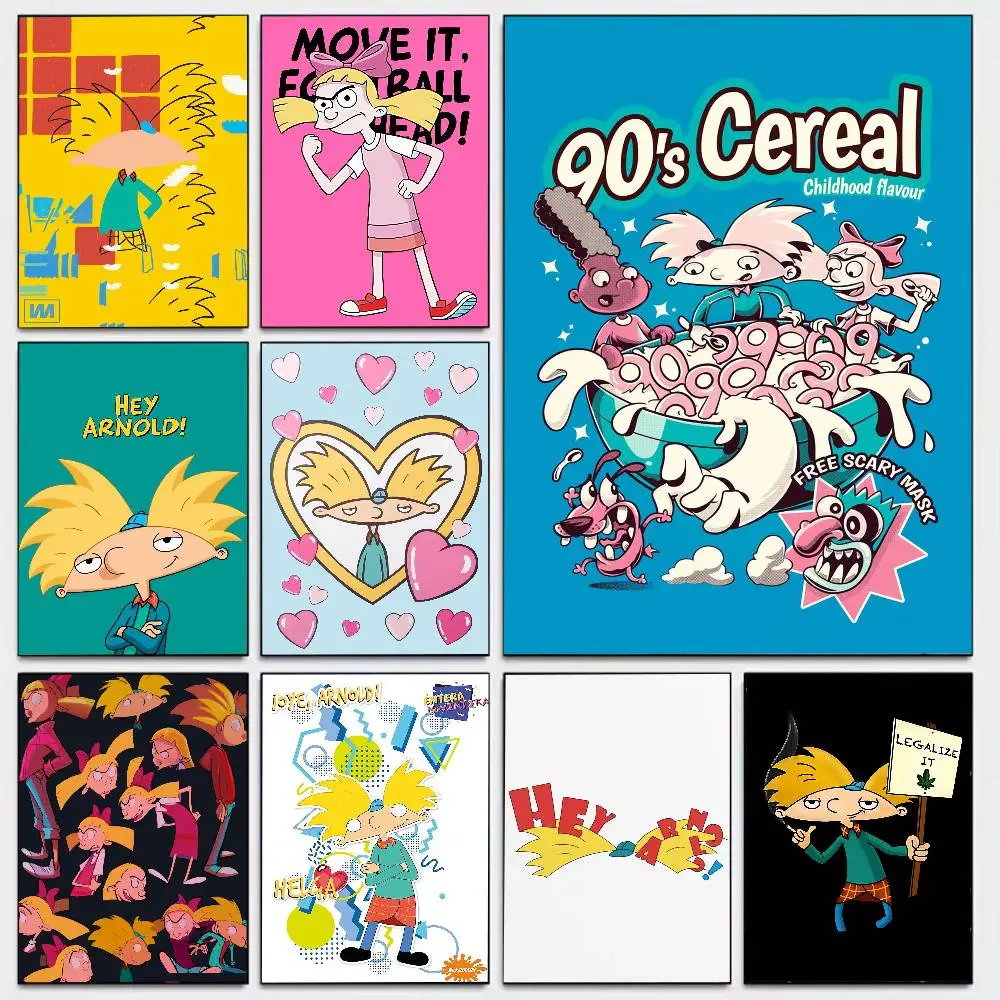 H-Hey Arnold TV Series Poster Art With Prints Home Bedroom Living Room Decoration Gift