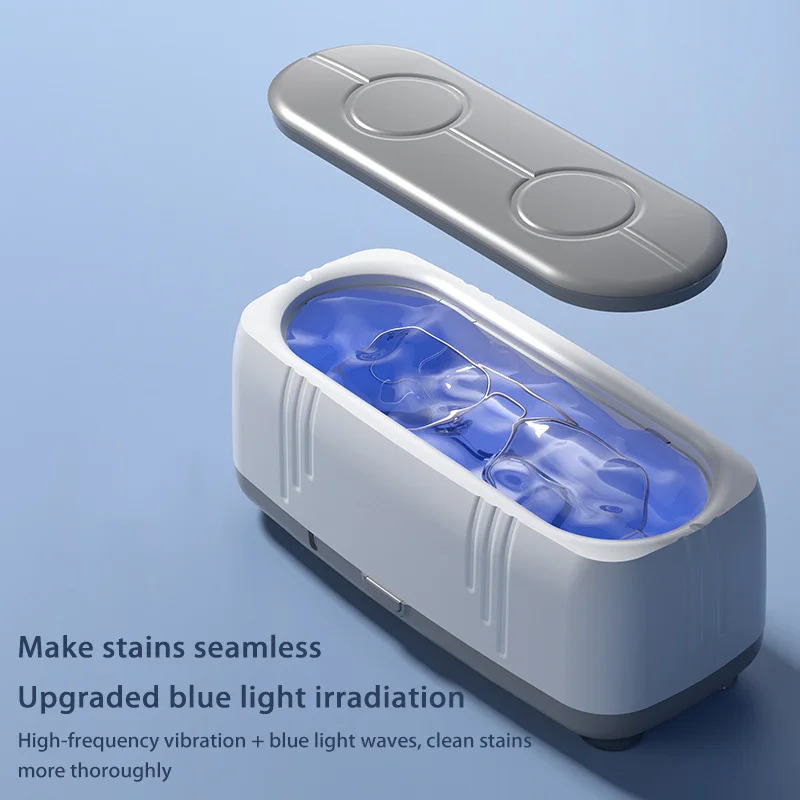 Xiaomi Ultrasonic Glasses Cleaner USB Fully Automatic Blue Light Eyewear Cleaner Household Multifunctional Jewelry Clean Machine