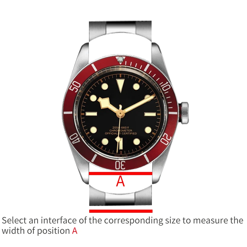 20 21 22 مللي متر 316L الصلبة الفولاذ المقاوم للصدأ قوس الفم عدسة ل تيودور بلاك باي M79230R M79363N ليتل صغيرة الوحش محول موصل