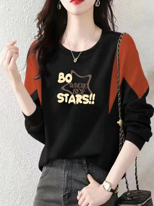 

Double-Sided Velvet Long Sleeve Base Shirt Women's Belly Cover Fashionable Autumn Winter Versatile Sweet Spicy Top Elegant