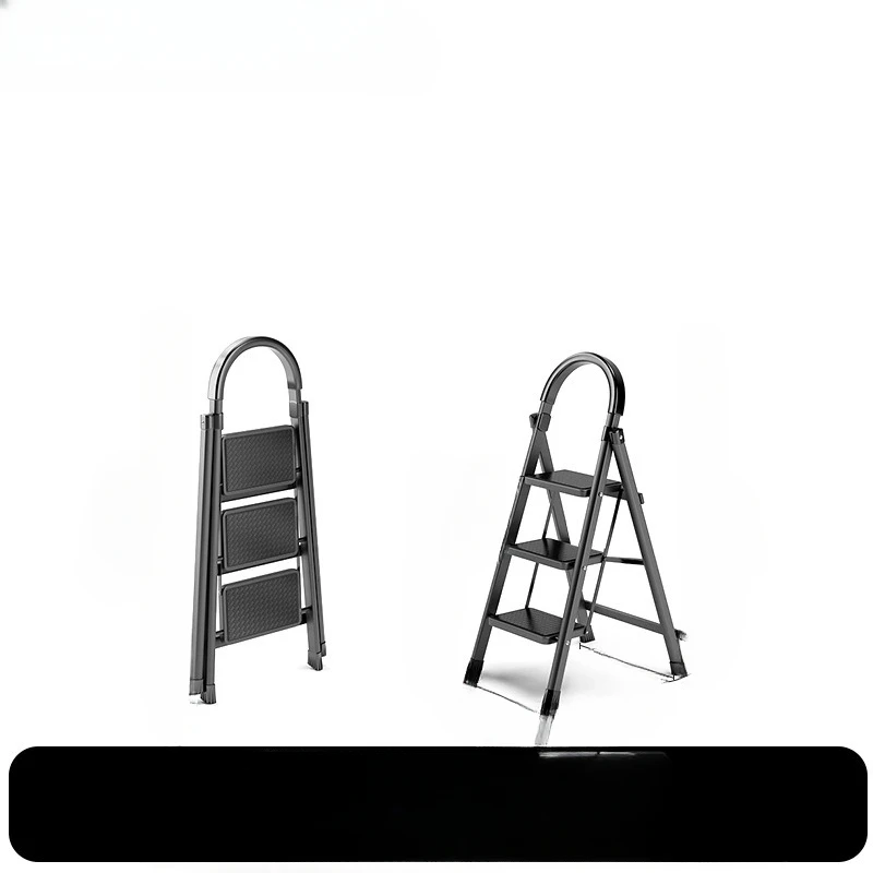 Ladder, household multifunctional telescopic ladder, indoor folding ladder, portable thickened herringbone ladder