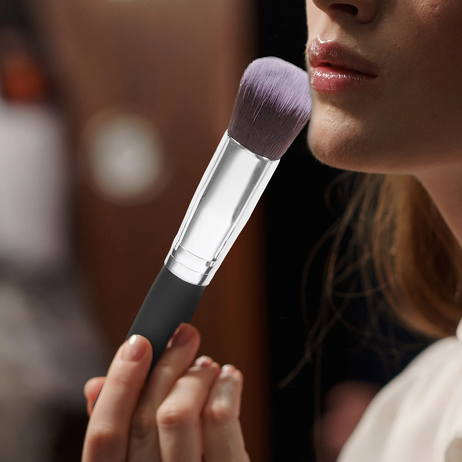 10pcs Makeup Brush Set Synthetic High Density Soft Tools For Foundation Blending Blush Face Application Kit