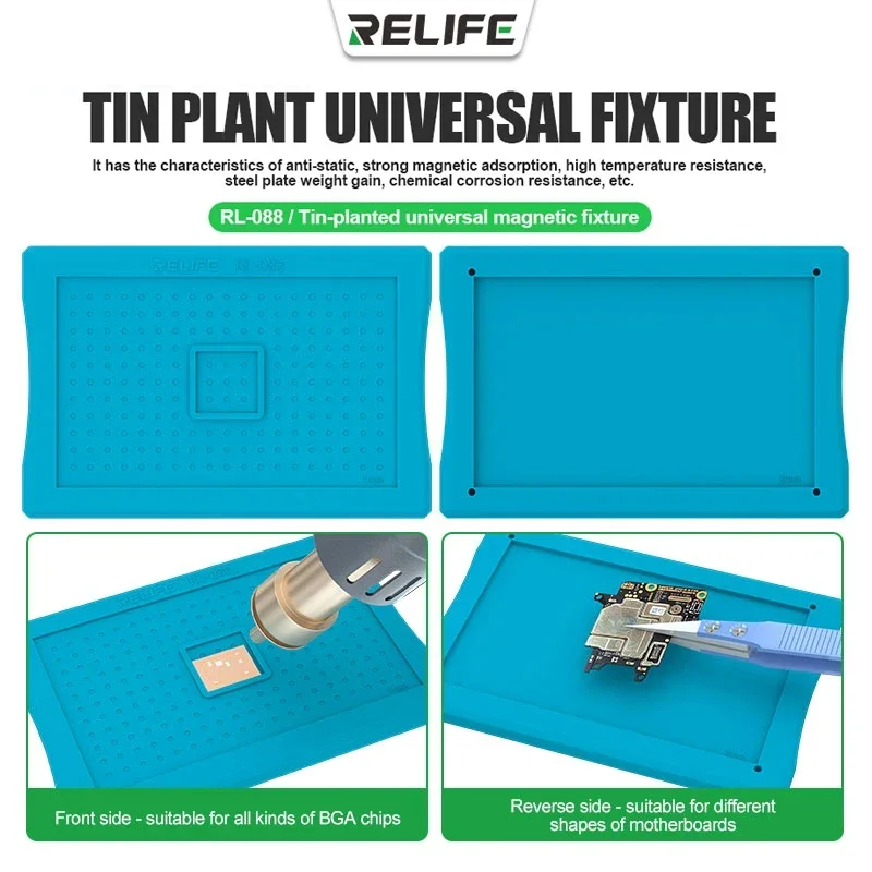 RELIFE RL-088 Multifunctional Tin Planting Universal Magnetic Fixed Workbench for Mobile Phone Repair Tin Planting Bench Tool