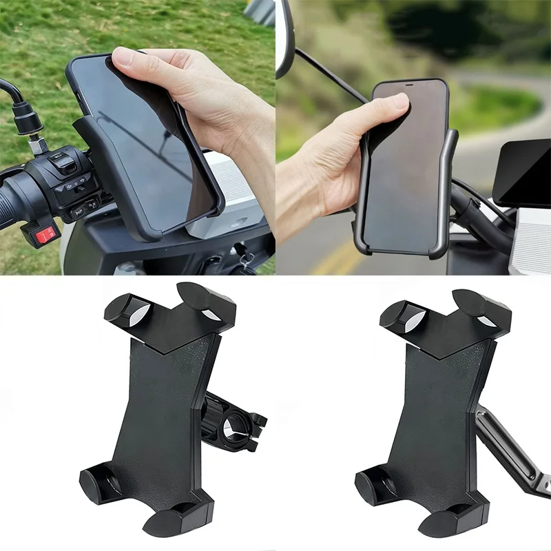 Motorcycle Bike Phone Holder Navigation Bracket Riding Bracket MTB Bicycle Scooter Bike Handle Security Quick Lock Phone Stand