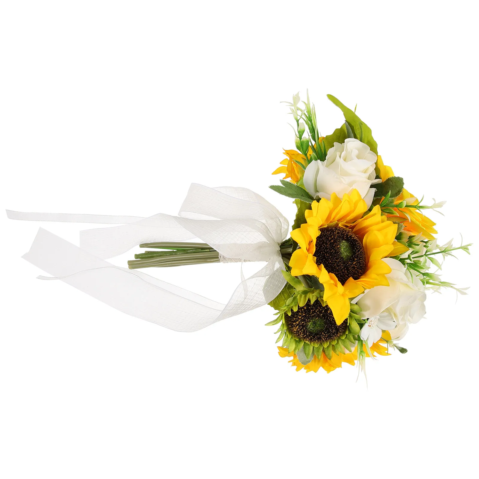 

Artificial Wedding Flowers Faux Yellow Bride Office Decorations Vases Artificial Flowers Office KitchenFlowers