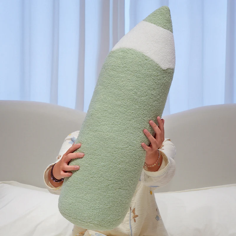 Almohada de felpa en forma de lápiz de 70cm, juguete de simulación suave y divertido, cojín largo de papelería para regalo creativo de cumpleaños y Navidad