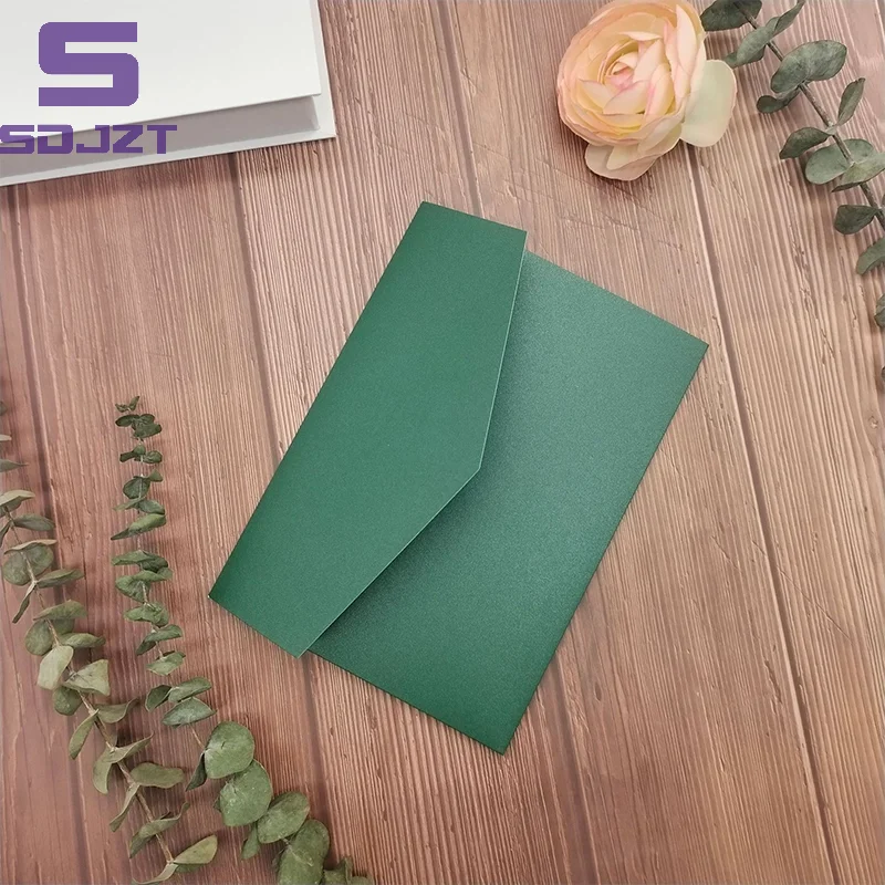 10 Pieces 20 Pieces Elegant Three Fold Pocket Invitations Wedding, Proposal, Birthday, Christening Envelopes