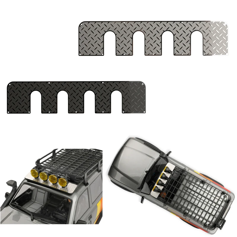 Simulatie Bagagerek Front End Metalen Antislip Beschermend Paneel voor 1/10 FMS FCX10 LC80 Accessoires