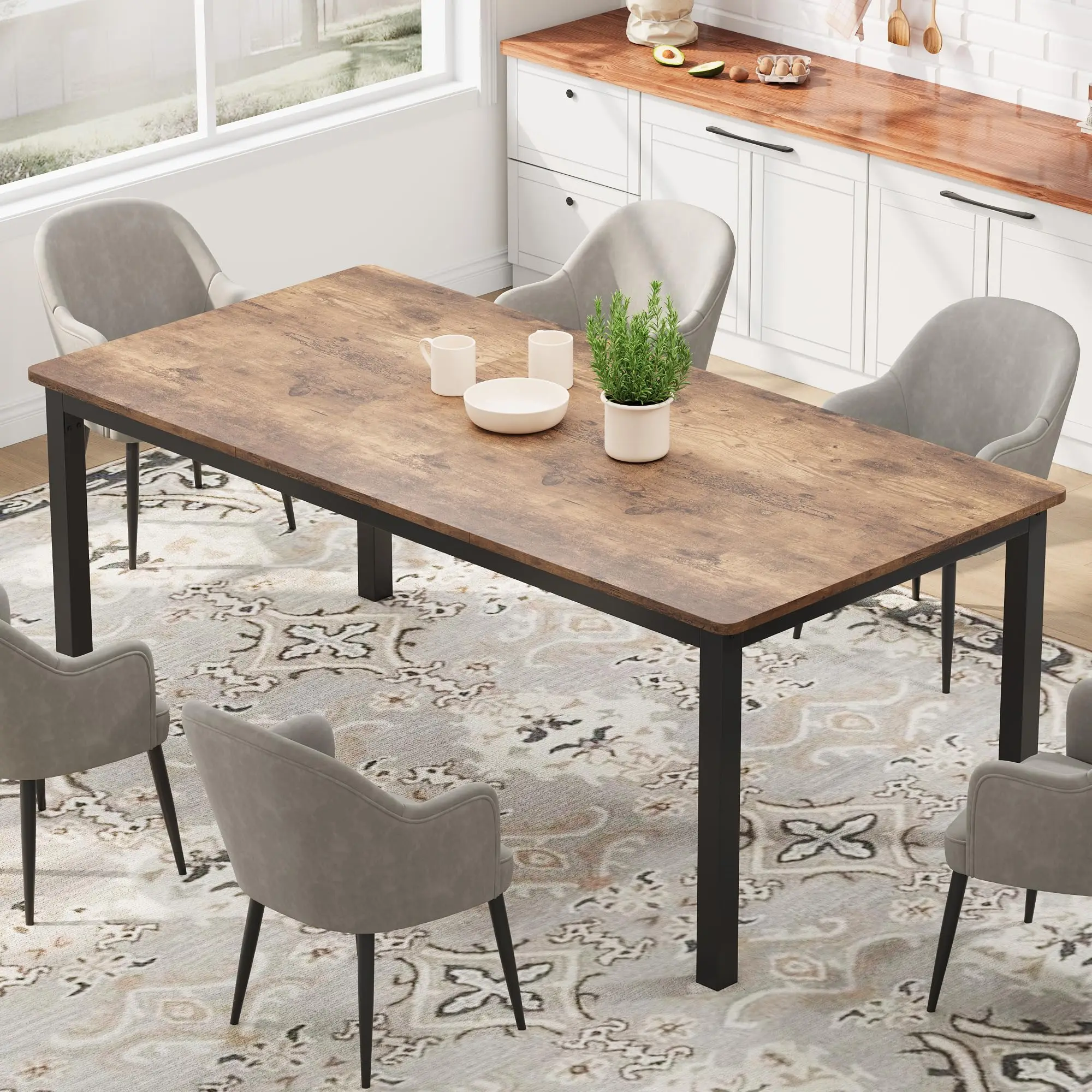 Industrial Wooden Dining Table 1