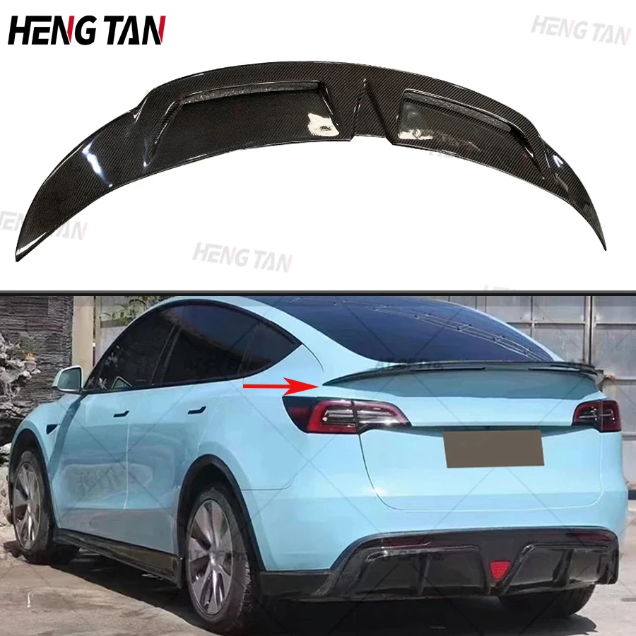 

Carbon Fiber Duckbill Rear Spoiler Wing For Tesla Model Y 2021+ Tail Wing Body kit