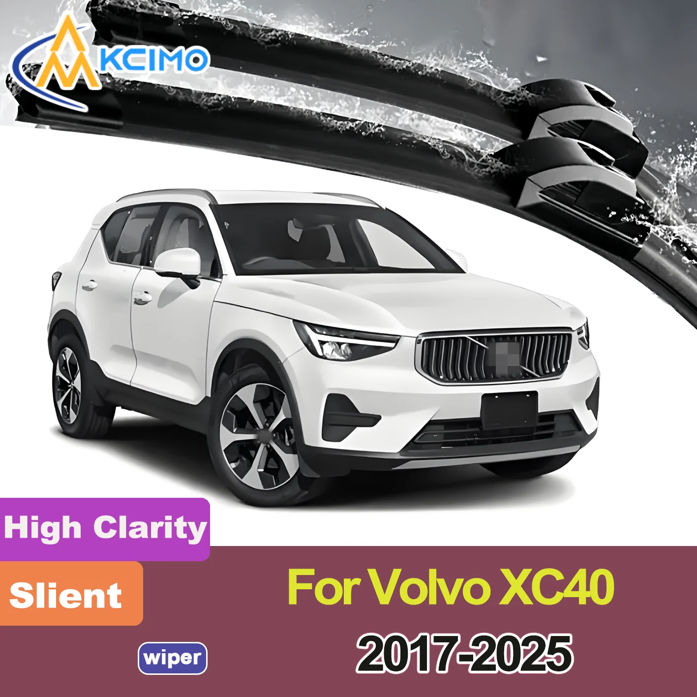 

2PCS New Front Windshield Wiper Blade for Volvo XC40 2017-2025 Volvo EX40/Volvo C40 Front Windshield Accessories 2025 2024 2023