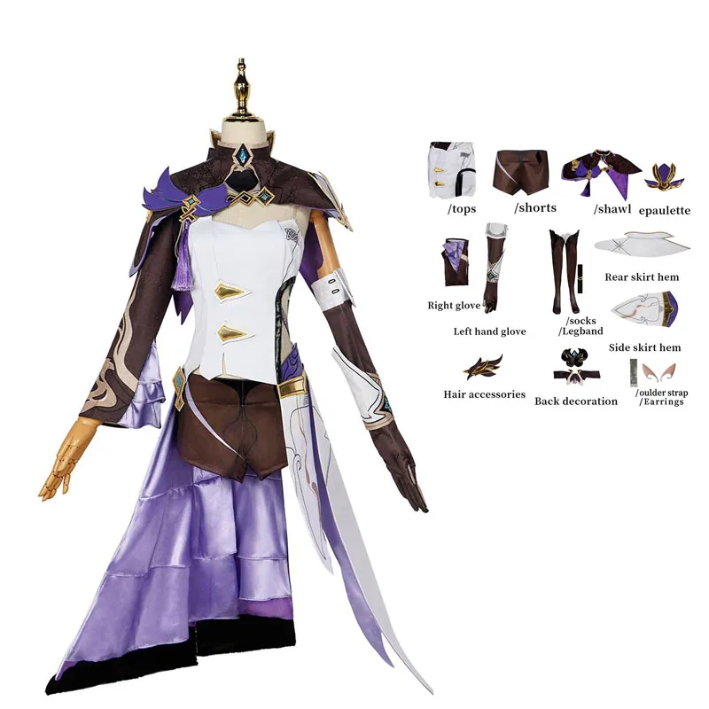 

Elysia Cosplay Costume Game Honkai Star Rail Jumpsuit Women Top Shorts Cape Gloves Outfits Halloween Carnival Party Suit