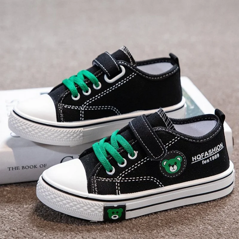 

Children's Canvas Shoes Spring New Soft Bottom Men's and Women's Students Fashionable Hundred Low-Top Casual Shoes Board Shoes