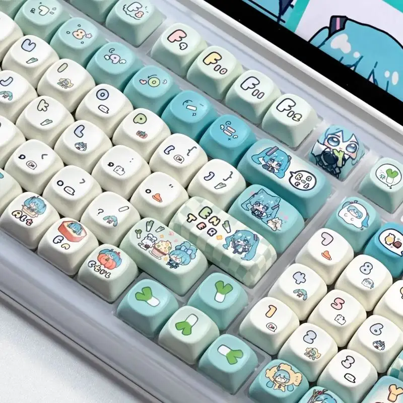 Anime Keycap Custom Miku Keycap Suitable For Woting Aula Evo80 Keyboard Keycap Cute Keycap Mechanical Keyboard Keycap