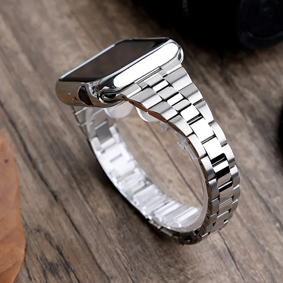 Women Stainless Steel Slim Bracelet For Apple watch 9 8 Ultra 2 49mm Band 40mm 42 41 45mm for iWatch SE/6/5 7 Luxury Metal Strap